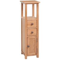 Corner Cabinet 26x26x94 cm Solid Oak Wood - Brown