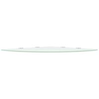 Corner Shelf with Chrome Supports Glass White 45x45 cm - White