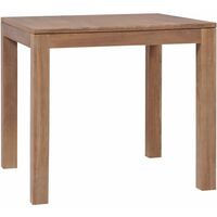 Dining Table Solid Teak Wood with Natural Finish 82x80x76 cm - Brown