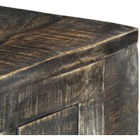 Desk Black 110x50x75 cm Solid Mango Wood - Black