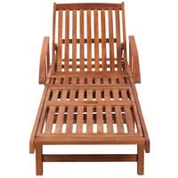 Sun Loungers 2 pcs with Table Solid Acacia Wood - Brown