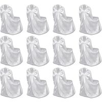 Chair Cover for Wedding Banquet 12 pcs White - White