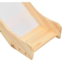 Children's Loft Bed Frame with Slide & Ladder Pinewood 208x230cm - Pink