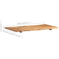 Table Top Solid Acacia Wood 100x60x2.5 cm