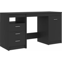 Desk Grey 140x50x76 cm Chipboard - Grey