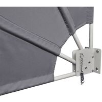 Collapsible Balcony Side Awning Grey 210x210 cm - Grey