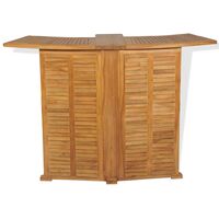 Folding Bar Table 155x53x105 cm Solid Teak Wood - Brown