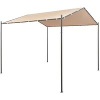 Gazebo Pavilion Tent Canopy 3x3 m Steel Beige - Beige