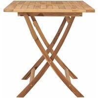 Folding Garden Table 120x70x75 cm Solid Teak Wood - Brown