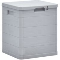 Garden Storage Box 90 L Light Grey - Grey
