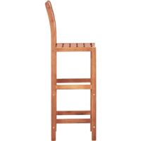 Bar Chairs 4 pcs Solid Acacia Wood - Brown