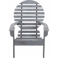 Adirondack Chair Solid Acacia Wood Grey - Grey