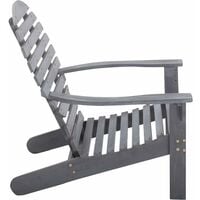 Adirondack Chair Solid Acacia Wood Grey - Grey