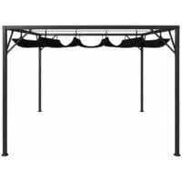 Garden Gazebo with Retractable Roof Canopy 3x3 m Anthracite - Anthracite