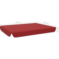Replacement Canopy for Garden Swing Bordeaux Red 192x147 cm - Red