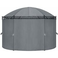 Gazebo with Curtains 530x350x265 cm Anthracite - Anthracite