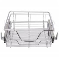 Pull-Out Wire Baskets 2 pcs Silver 400 mm - Silver