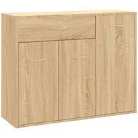 Sideboard Sonoma Oak 88x30x70 cm Chipboard - Brown