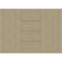 Sideboard Sonoma Oak 88x30x65 cm Chipboard - Brown