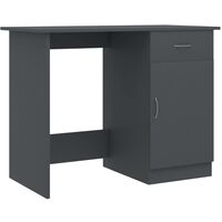 Desk Grey 100x50x76 cm Chipboard - Grey