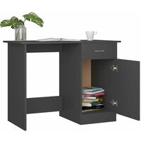 Desk Grey 100x50x76 cm Chipboard - Grey