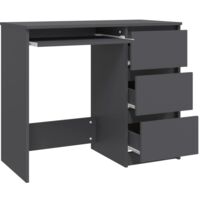 Desk Grey 90x45x76 cm Chipboard - Grey