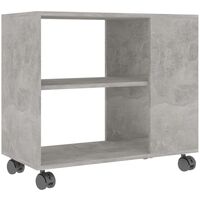 Side Table Concrete Grey 70x35x55 cm Chipboard - Grey