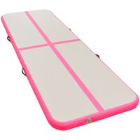 Inflatable Gymnastics Mat with Pump 300x100x10 cm PVC Pink - Pink