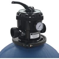 Pool Sand Filter with 6 Position Valve Blue 560 mm - Blue