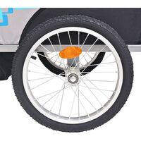 Kids' Bicycle Trailer Grey and Blue 30 kg - Grey