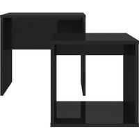Coffee Table Set High Gloss Black 48x30x45 cm Chipboard - Black
