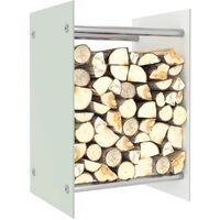 Firewood Rack White 40x35x60 cm Glass - White