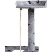 Cat Tree with Sisal Scratching Posts 150 cm Paw Prints Grey - Multicolour