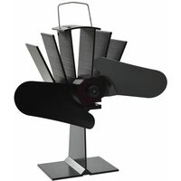 Heat Powered Stove Fan 2 Blades Black - Black