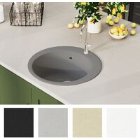 Granite Kitchen Sink Single Basin Round Grey - Grey