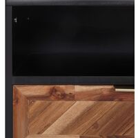 TV Cabinet 100x35x45 cm Solid Acacia Wood and MDF - Brown