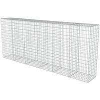 Gabion Wall with Covers Galvanised Steel 300x50x150 cm - Silver