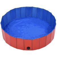 Foldable Dog Swimming Pool Red 120x30 cm PVC