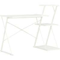 Desk with Shelf White 116x50x93 cm - White