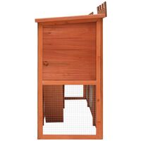 Outdoor Large Rabbit Hutch House Pet Cage Double House - Brown