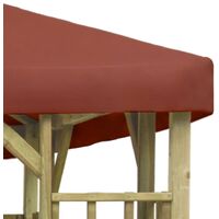 Gazebo 4x3 m Terracotta - Red