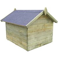 Garden Dog House with Opening Roof Impregnated Pinewood - Green