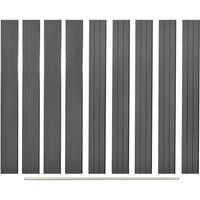 Replacement Fence Boards 9 pcs WPC 170 cm Grey