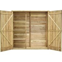 Garden Tool Shed 163x50x171 cm Impregnated Pinewood - Brown