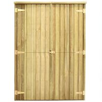 Garden Tool Shed 123x50x171 cm Impregnated Pinewood - Brown