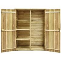 Garden Tool Shed 123x50x171 cm Impregnated Pinewood - Brown