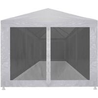Party Tent with 8 Mesh Sidewalls 9x3 m - Black