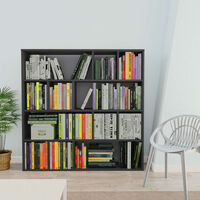Room Divider/Book Cabinet Grey 110x24x110 cm Chipboard - Grey