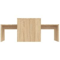 Coffee Table Set Sonoma Oak 100x48x40 cm Chipboard - Brown