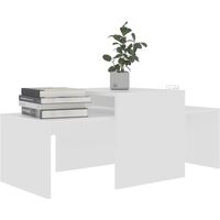 Coffee Table Set White 100x48x40 cm Chipboard - White
